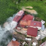 Samsun’da samanlık yangında hasar gördü