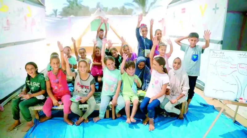 Yıkımın ortasında eğitim umudu