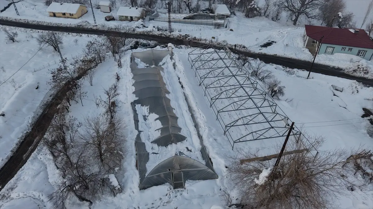 Hakkari’de 12 Sera Kar Yağışıyla Zarar Gördü